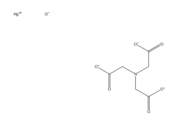 2-[bis(carboxylatomethyl)amino]acetate,hydron,mercury(2+) Structure