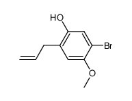 2-allyl-5-bromo-4-methoxyphenol结构式