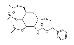 .alpha.-D-Glucopyranoside, methyl 2-deoxy-2-(phenylmethoxy)carbonylamino-, 3,4,6-triacetate Structure