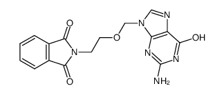 9-[(2-phthalimidoethoxy)methyl]guanine Structure