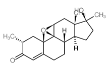 9β,11β-Epoxy-2,17-dimethyl-testosteron Structure