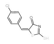 (5E)-5-(4-氯亚苄基)-2-疏基-1,3-噻唑-4(5H)-酮结构式