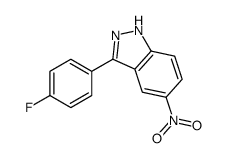 3-(4-Fluorophenyl)-5-nitro-1H-indazole Structure