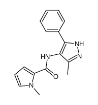 1-methyl-1H-pyrrole-2-carboxylic acid (3-methyl-5-phenyl-1H-pyrazol-4-yl)-amide Structure