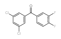 3,5-二氯-3,4-二氟苯甲酮结构式