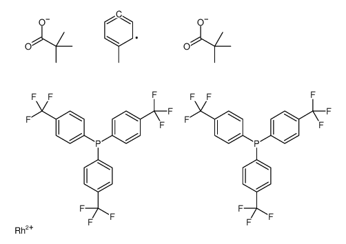 双(2,2-二甲基丙酸)(4-甲苯基)双[三[4-(三氟甲基)苯基]膦]铑结构式