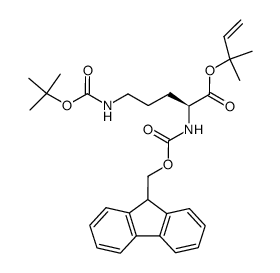 Fmoc-Orn(Boc)-1,1-dimethylallyl ester Structure
