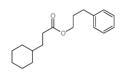 Cyclohexanepropanoicacid, 3-phenylpropyl ester结构式