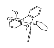 氯(2-二环己基膦-2',6'-二甲氧基-1,1'-联苯)金(I)结构式