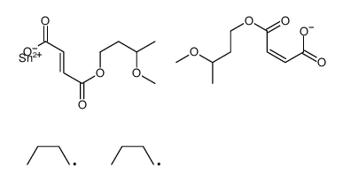 (Z,Z)-12,12-二丁基-3-甲基-7,10,14-三氧代-2,6,11,13-四氧杂-12-锡十八烷基-8,15-二烯-17-酸-3-甲氧基丁基酯,结构式