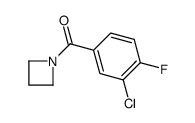 1-[(3-氯-4-氟苯基)羰基]氮杂丁烷结构式