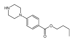 4-(1-哌嗪)苯甲酸 丁酯结构式
