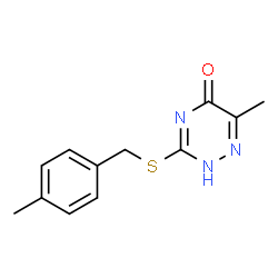 6-Methyl-3-[(4-methylbenzyl)thio]-1,2,4-triazin-5(2H)-one structure