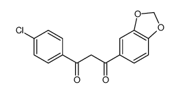 1-(1,3-benzodioxol-5-yl)-3-(4-chlorophenyl)propane-1,3-dione结构式