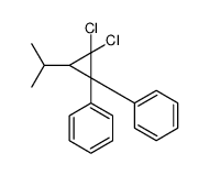 (2,2-dichloro-1-phenyl-3-propan-2-ylcyclopropyl)benzene结构式