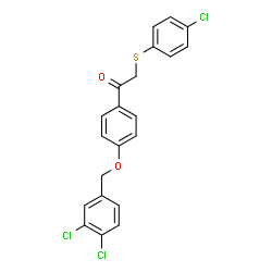 2-[(4-CHLOROPHENYL)SULFANYL]-1-(4-[(3,4-DICHLOROBENZYL)OXY]PHENYL)-1-ETHANONE结构式