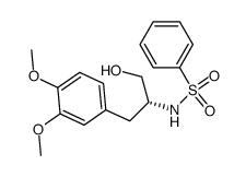 (R)-2-(N-(phenylsulfonyl)amino)-1-hydroxy-3-(3,4-dimethoxyphenyl)propane结构式