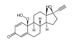 17α-Ethynyl-10β-hydroperoxy-1,4-estradiene-17β-ol-3-one Structure
