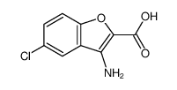 3-氨基-5-氯苯并呋喃-2-羧酸结构式