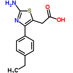 [2-AMINO-4-(4-ETHYL-PHENYL)-THIAZOL-5-YL]-ACETIC ACID结构式