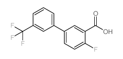 2-氟-5-(3-三氟甲基苯基)苯甲酸结构式