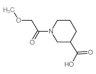 1-(甲氧基乙酰基)哌啶-3-羧酸结构式
