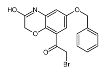 8-(Bromoacetyl)-6-(phenylmethoxy)-2H-1,4-benzoxazin-3(4H)-one Structure