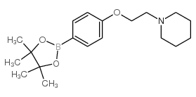 4-[2-(哌啶丁-1-基)乙氧基]苯硼酸频哪醇酯结构式