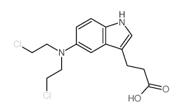 1H-Indole-3-propionic acid, 5-[bis(2-chloroethyl)amino]- Structure