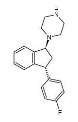 trans-1-[3-(4-fluorophenyl)indan-1-yl]piperazine Structure