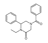 4-benzoyl-1-ethyl-6-phenylpiperazin-2-one结构式