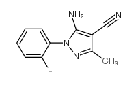 5-Amino-1-(2-fluorophenyl)-3-methyl-1H-pyrazole-4-carbonitrile Structure