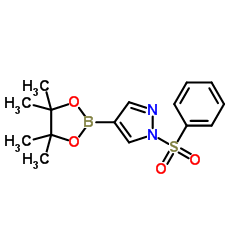 1-苯磺酰-1H-吡唑-4-硼酸频哪酯结构式