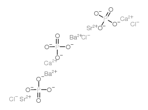 Barium calcium strontium chloride phosphate europium-doped structure