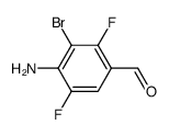 4-amino-3-bromo-2,5-difluorobenzaldehyde Structure