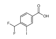 4-(二氟甲基)-3-碘苯甲酸结构式