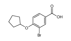 3-溴-4-(环戊基氧基)苯甲酸结构式