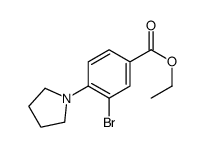 3-溴-4-(吡咯烷-1-基)苯甲酸乙酯结构式