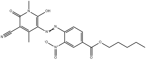 5-[2-Nitro-4-(pentyloxycarbonyl)phenylazo]-3-cyano-6-hydroxy-1,4-dimethyl-2-pyridone Structure