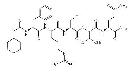 Cyclohexylacetyl-Phe-Arg-Ser-Val-Gln-NH2 trifluoroacetate salt结构式