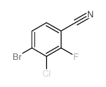 4-溴-3-氯-2-氟苯甲腈结构式