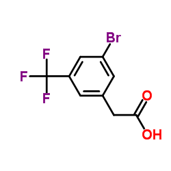[3-Bromo-5-(trifluoromethyl)phenyl]acetic acid structure