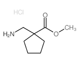 methyl 1-(aminomethyl)cyclopentanecarboxylate hydrochloride structure