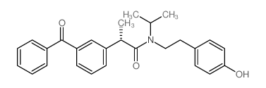 (S)-2-(3-苯甲酰基苯基)-n-(4-羟基苯乙基)-n-异丙基丙酰胺结构式