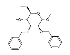 methyl 2,3-di-O-benzyl-6-deoxy-6-iodo-α-D-altropyranoside Structure