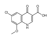 6-氯-4-羟基-8-甲氧基喹啉-3-羧酸结构式