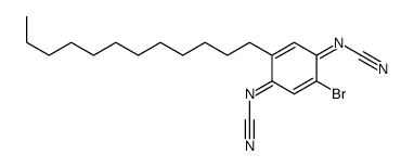 2-溴-5-十二基-2,5-环己二烯-1,4-双氰酰胺结构式