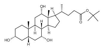 (3α,5β,7α,12α)-3,7,12-trihydroxycholan-24-oic acid 1,1-dimethylethyl ester结构式