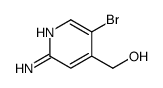 2-Amino-5-bromo-4-(hydroxymethyl)pyridine structure