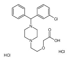 2-[2-[4-[(3-chlorophenyl)-phenylmethyl]piperazin-1-yl]ethoxy]acetic acid structure